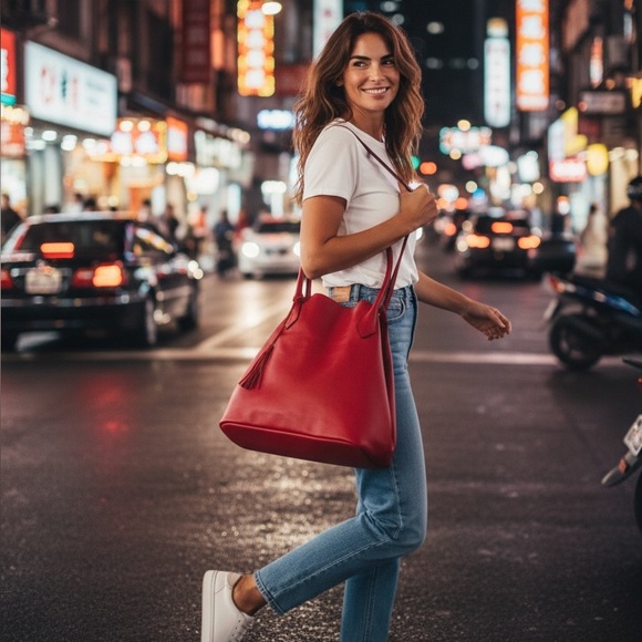 VIA TORNABUONI Handbags - VIA TORNABUONI made in ITALY Genuine Leather Shoulder Bag Tote Bag & Clutch